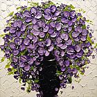 Exotic Floral II Paintings - Purple Floral by Unknown Artist